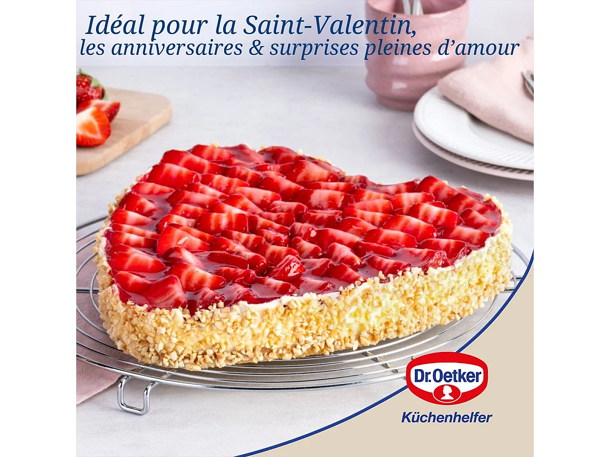 Moule à charnière en forme de cœur 25 cm Dr. Oetker