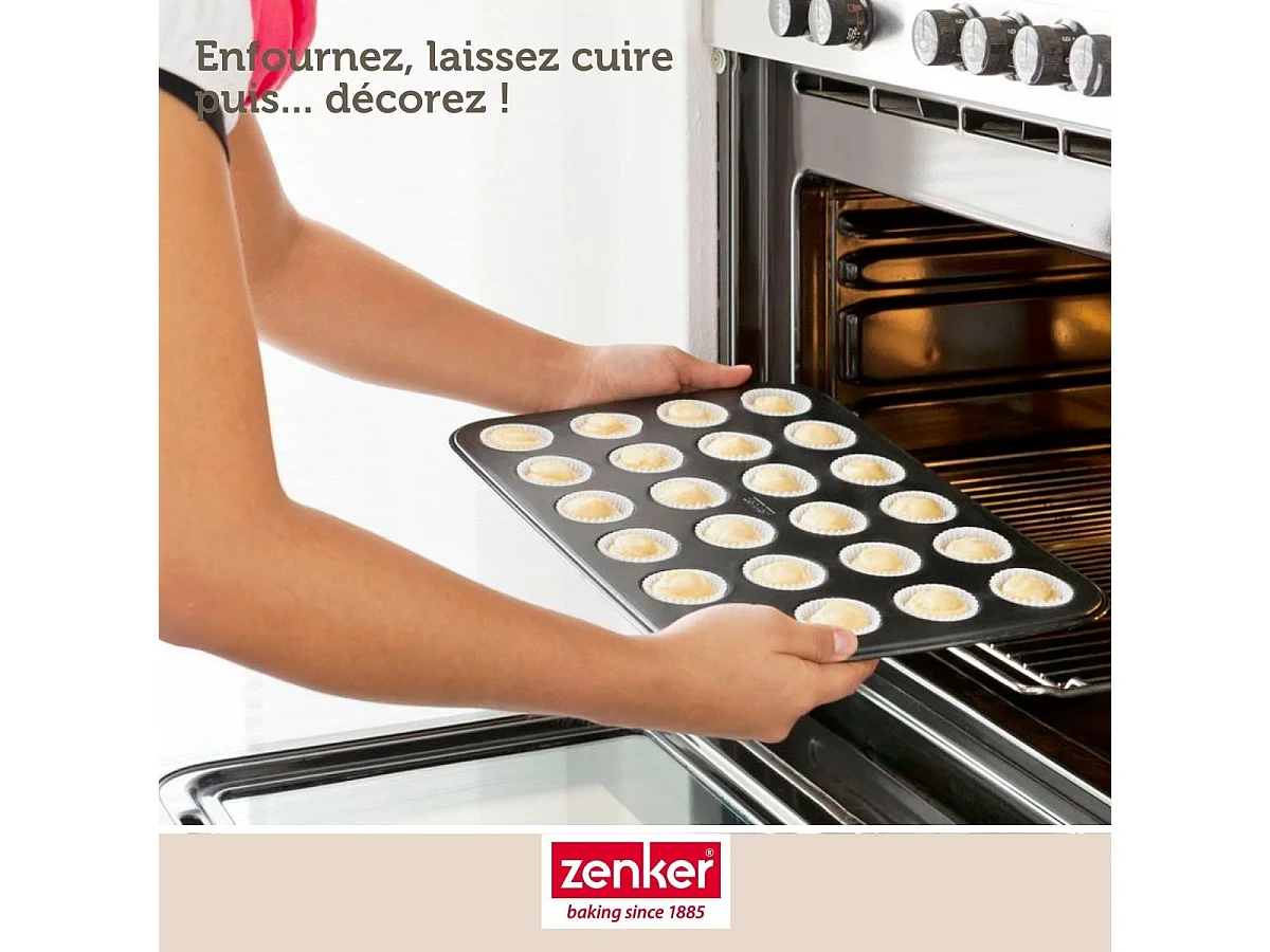 Moule à muffins 24 empreintes 38 x 16 cm Zenker Black Metallic