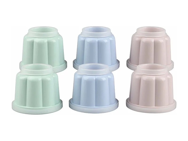 Lot de 6 moules à flans avec couvercle 6,3 x 7,5 cm Dr. Oetker Rétro