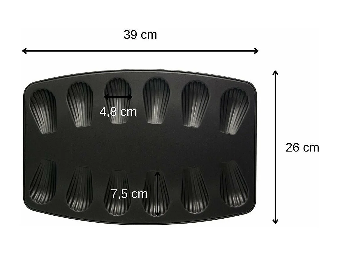 Lot de 2 moules à madeleines 12 empreintes Zenker Spécial Countries