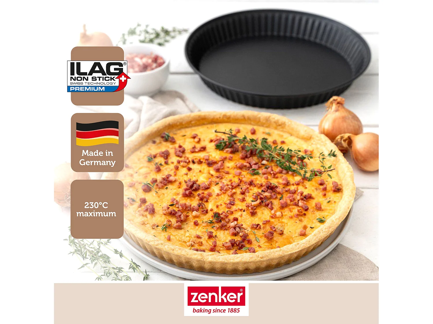 Moule à quiche lorraine 28 cm Zenker Spécial Countries