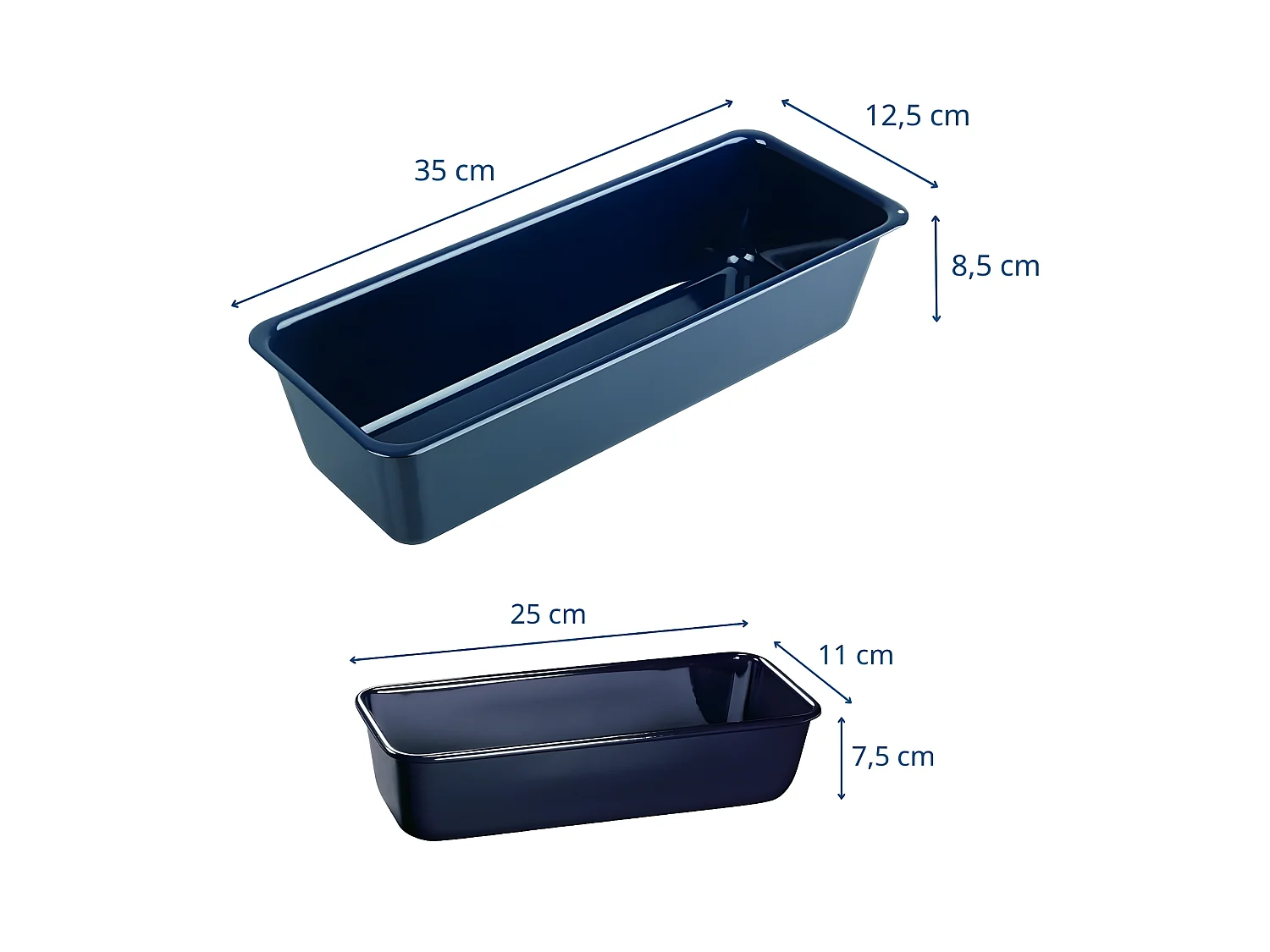 Ensemble de 2 moules à cake de 25 cm et 35 cm Dr. Oetker Back Liebe