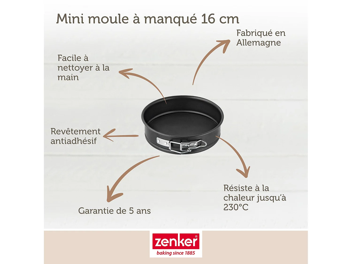 Moule à manqué à charnière 16 cm Zenker Spécial Mini