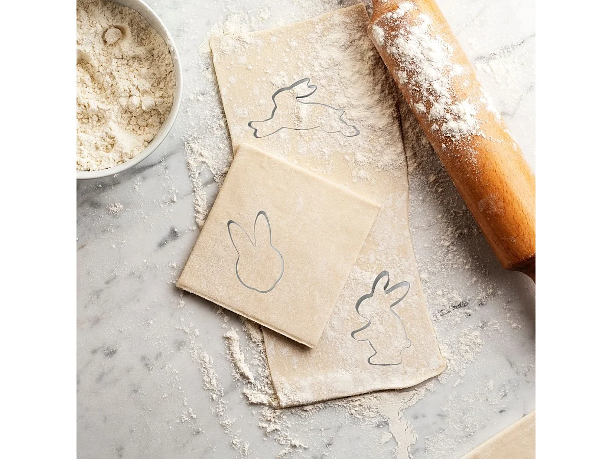 Ensemble de moule lapin de Pâques 3D et 5 emporte-pièces lapin Zenker Pâques