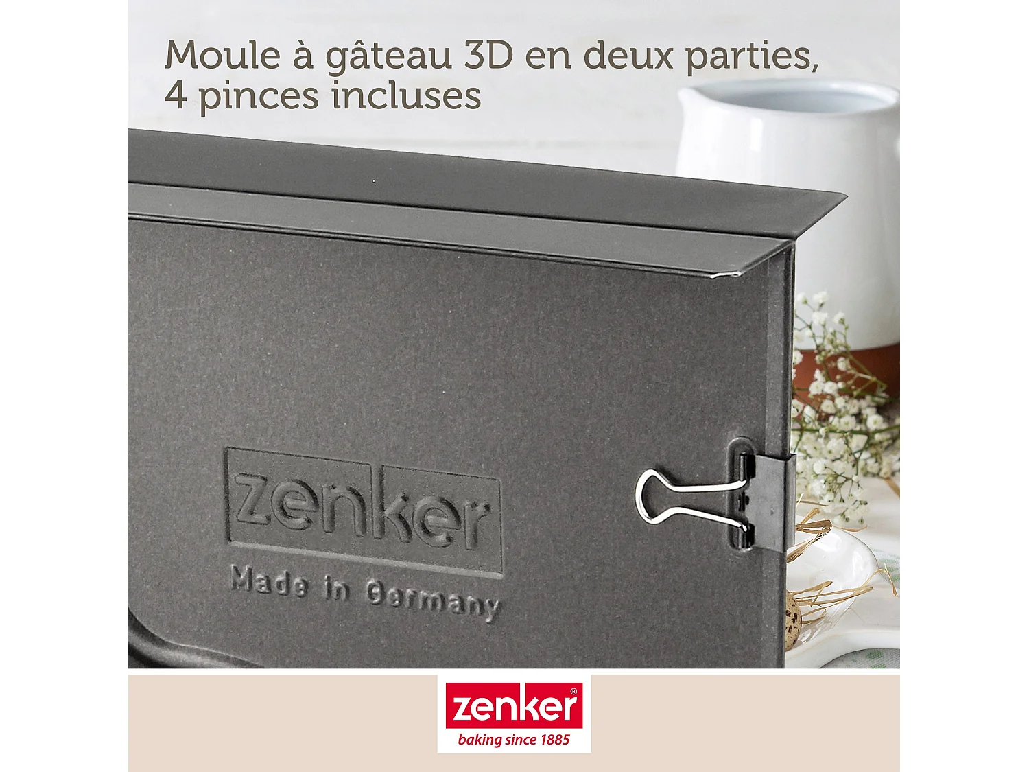 Ensemble de moule lapin de Pâques 3D et 5 emporte-pièces lapin Zenker Pâques