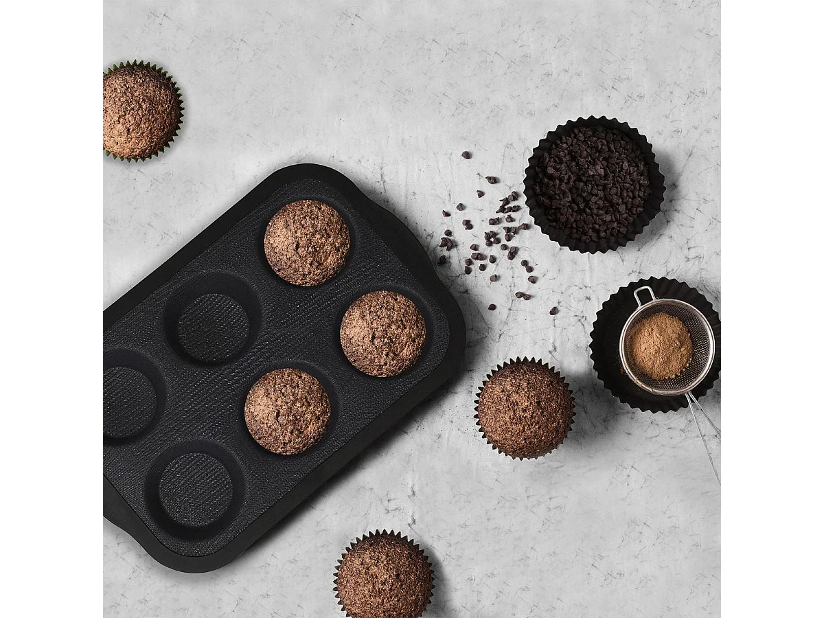 Moule à muffins 6 empreintes 28 x 18 cm Zenker Silicone fibre de verre