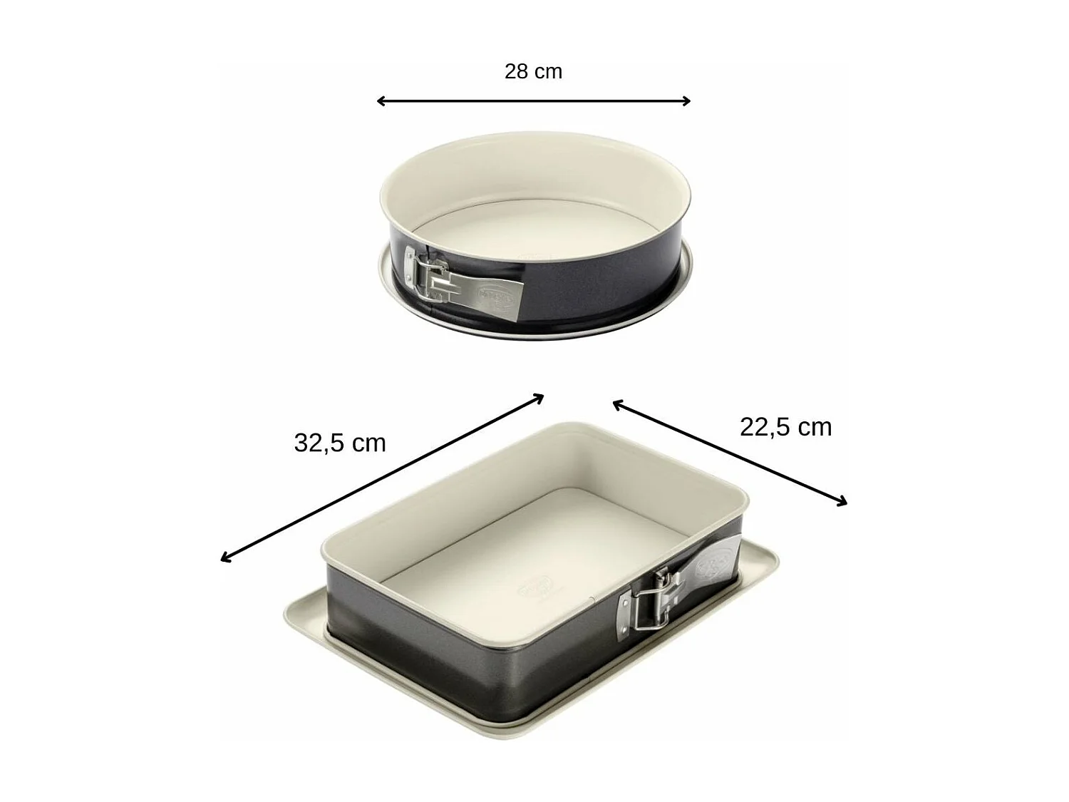 Moule à manqué 28 cm et moule rectangulaire 28 x 18 cm Dr. Oetker Back Trend