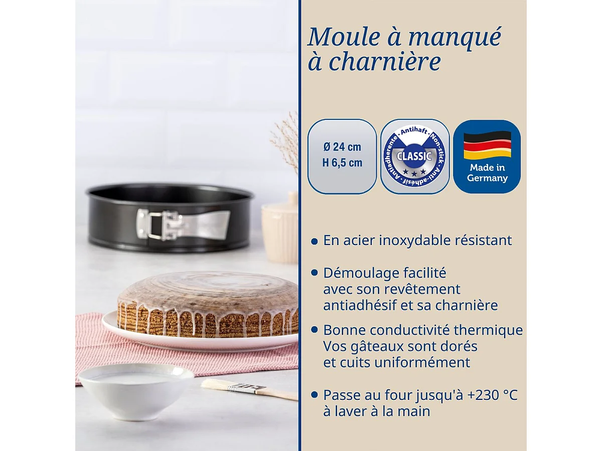 Moule à manqué à charnière 24 cm Dr.Oetker Tradition