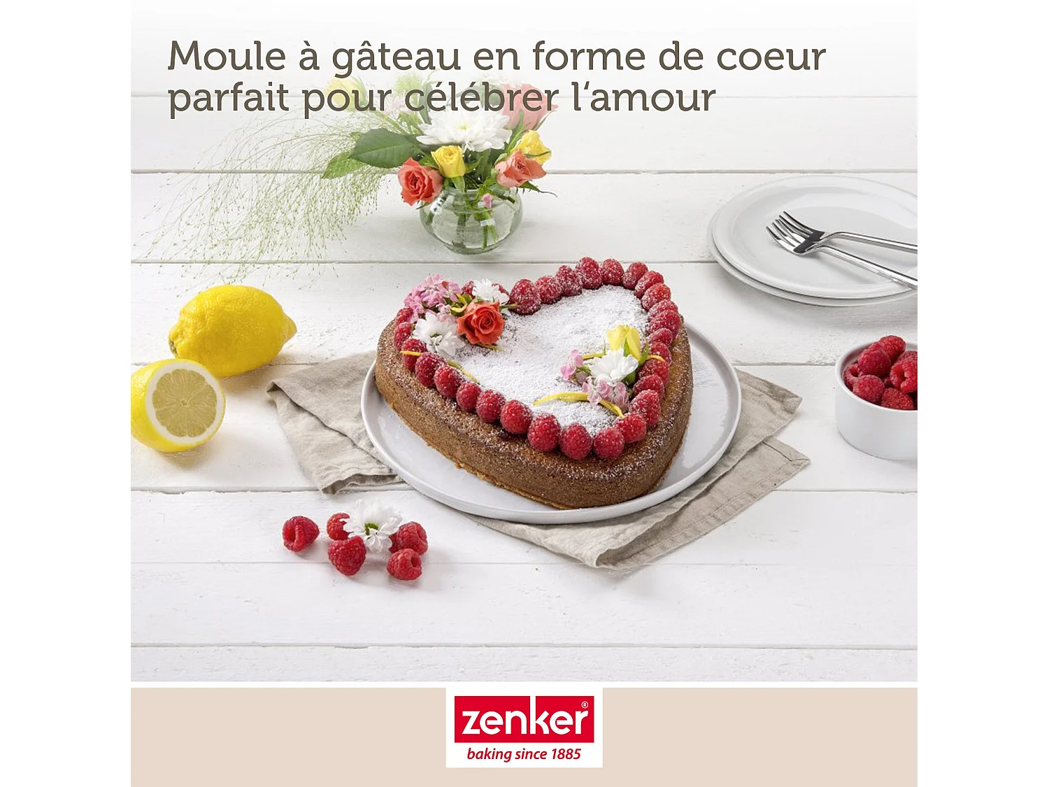 Moule à gâteau coeur avec charnière 27 x 25 cm Zenker Special Creative