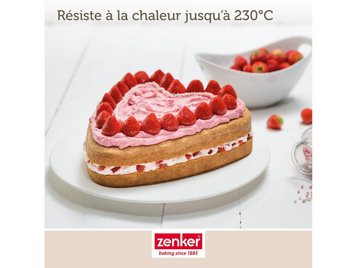 Moule à gâteau coeur avec charnière 27 x 25 cm Zenker Special Creative