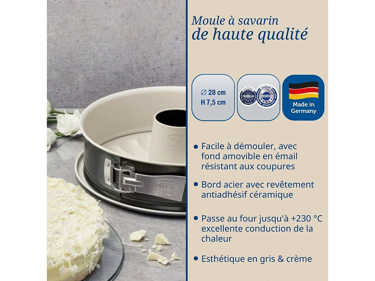 Moule à manqué et à savarin double fond 28 cm Dr.Oetker Back Trend