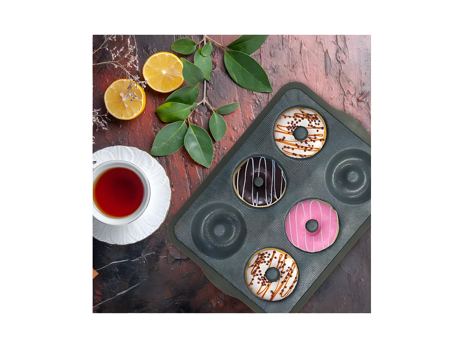 Moule 6 donuts 36 x 26 cm Zenker Silicone fibre de verre