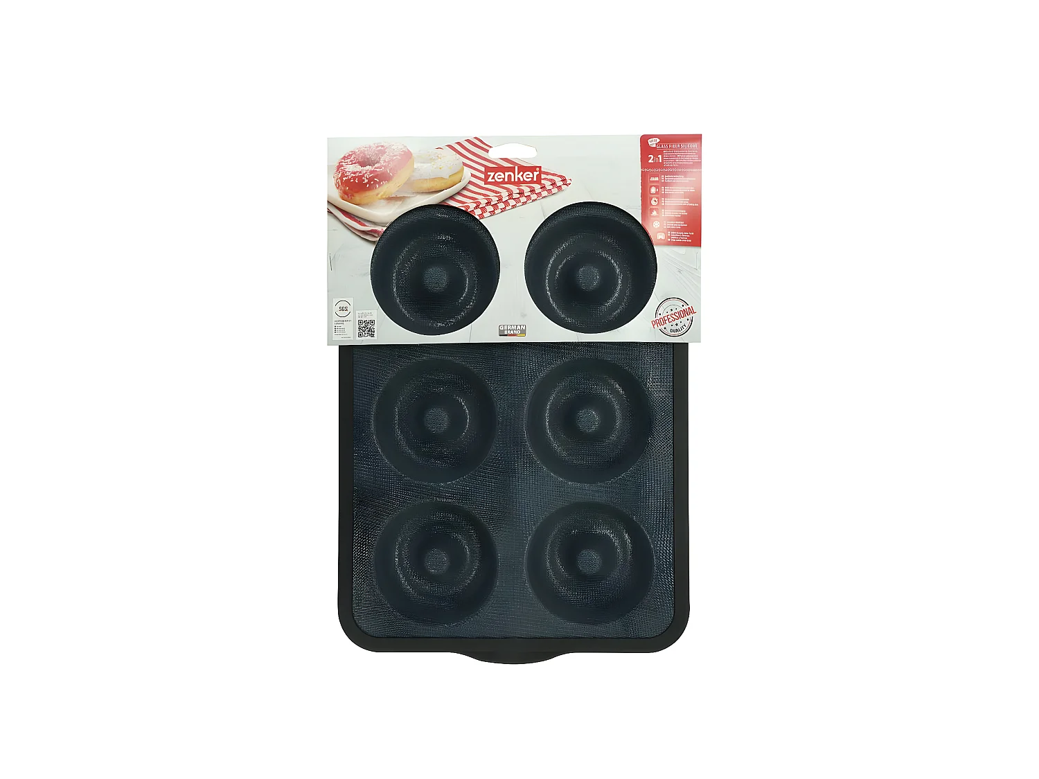 Moule 6 donuts 36 x 26 cm Zenker Silicone fibre de verre