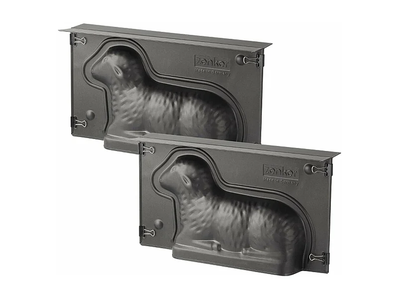 Lot de 2 moules à gâteaux 3D en forme d'agneau pascal 900 ml Zenker Special Season