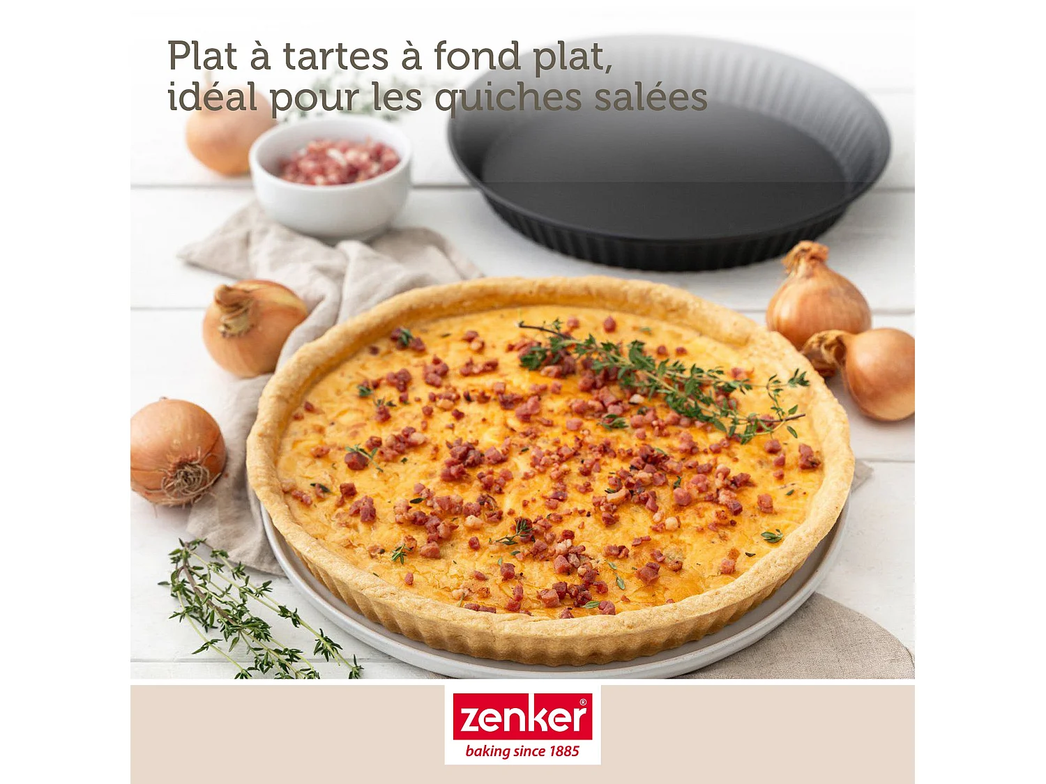 Lot de 2 moules à quiche lorraine 28 cm Zenker Spécial Countries