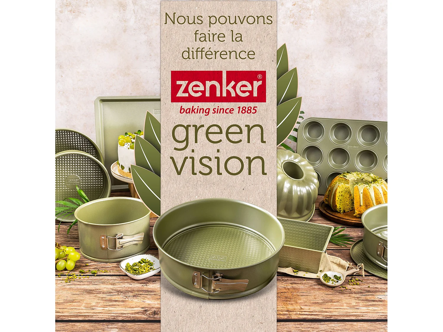 Plaque à pâtisserie 42 x 32 cm Zenker Green Vision