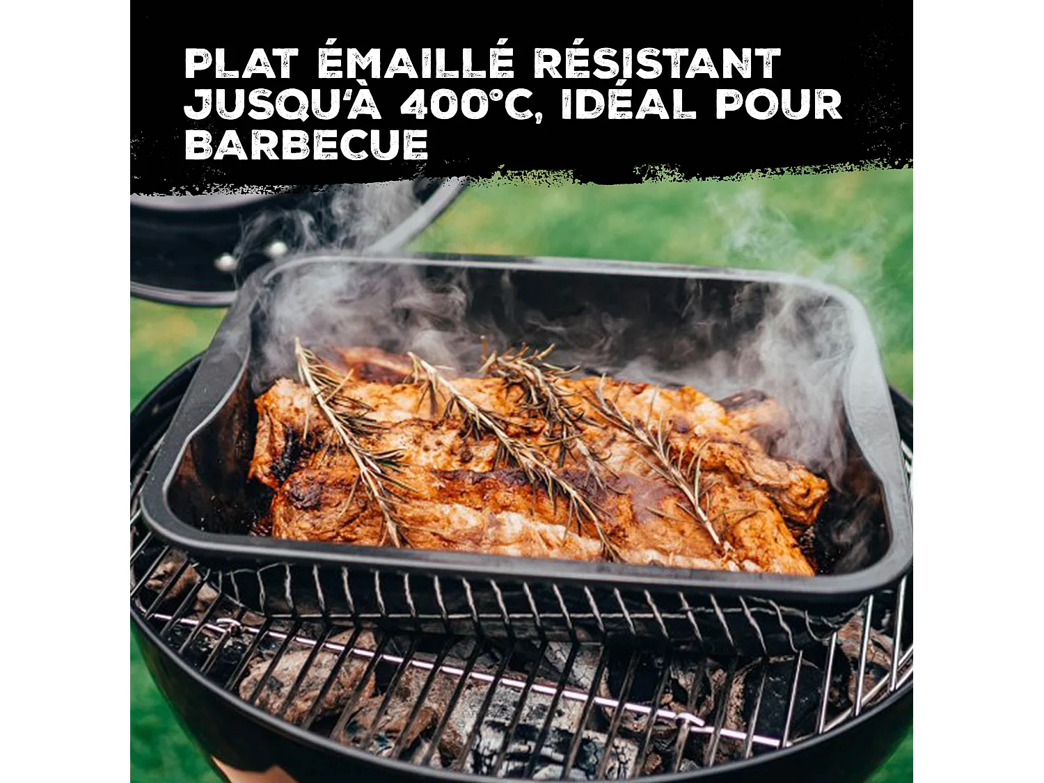 Plat à four en acier émaillé 40 x 34 cm FM Professional Barbecue