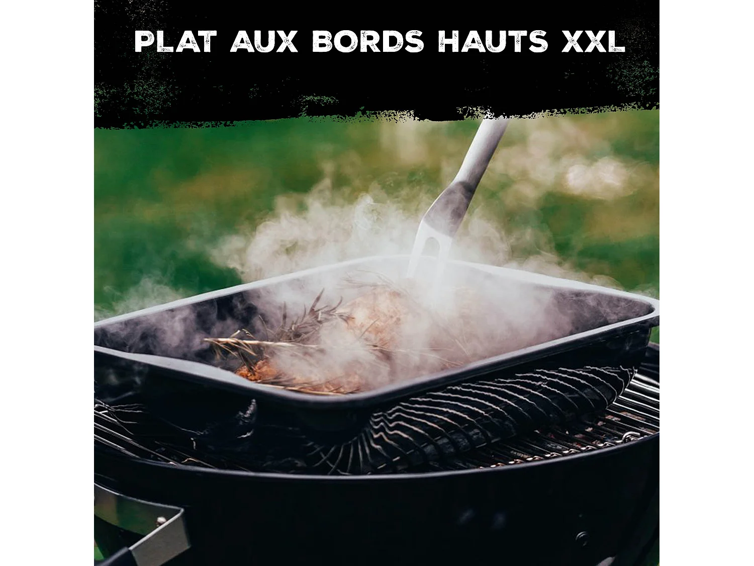 Plat à four en acier émaillé 40 x 34 cm FM Professional Barbecue