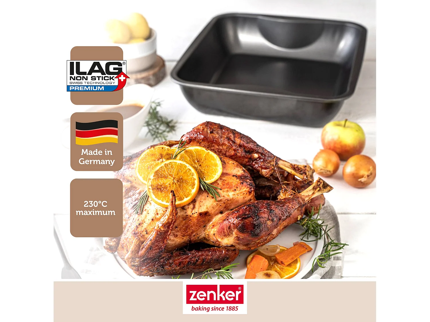 Plat à four XXL rectangle 40 x 34 cm Zenker Spécial Cooking