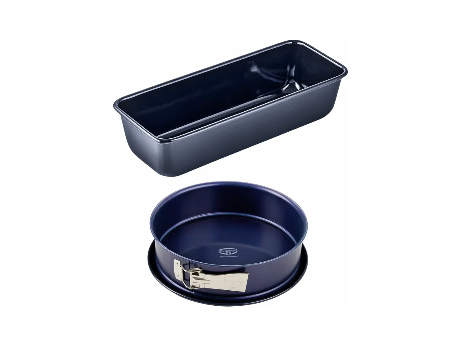Moule à cakes 30 cm et moule à manqué 26 cm en email Dr. Oetker Back Liebe