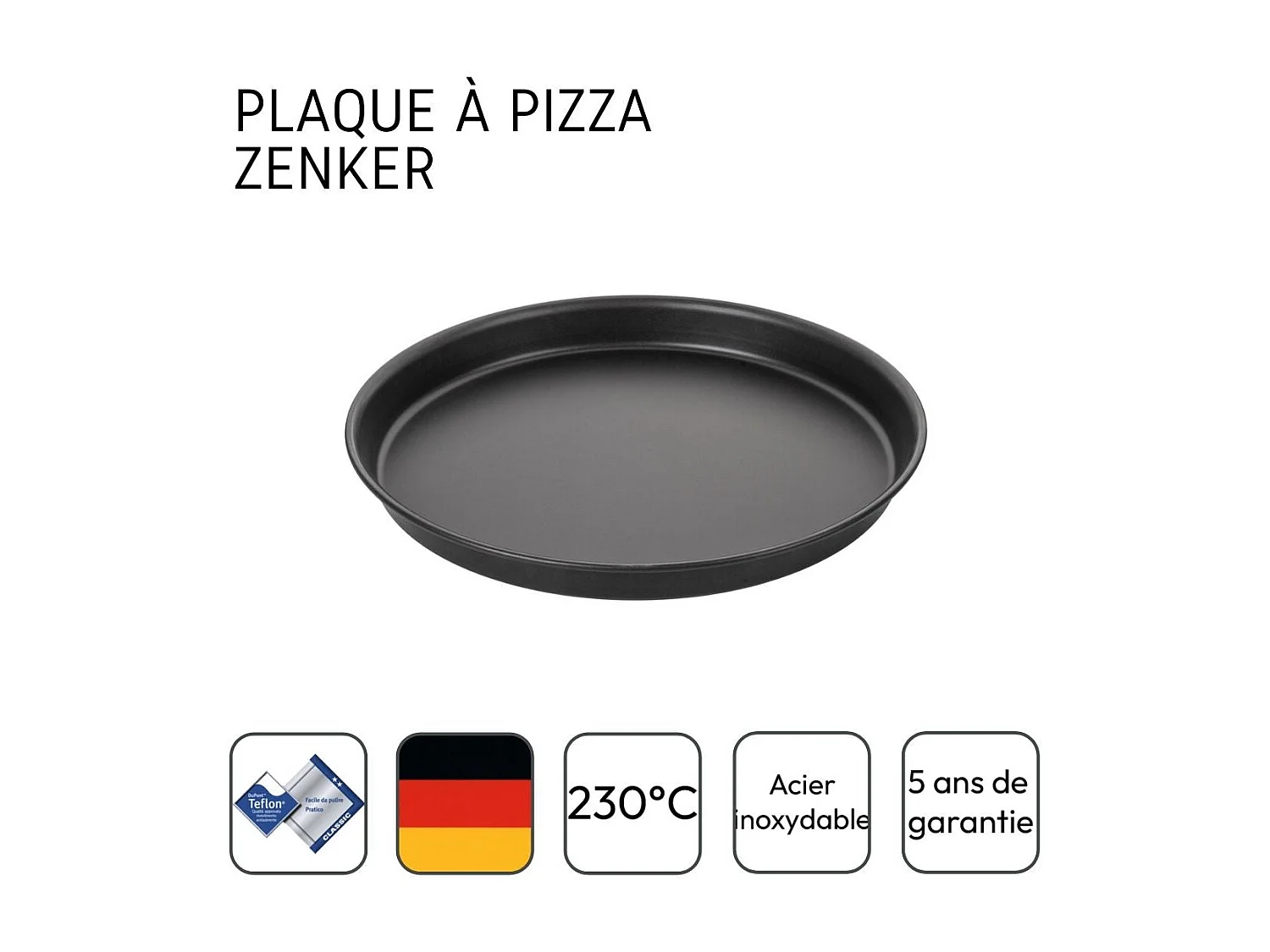 Plaque à pizza 24,5 cm Zenker Spécial Countries