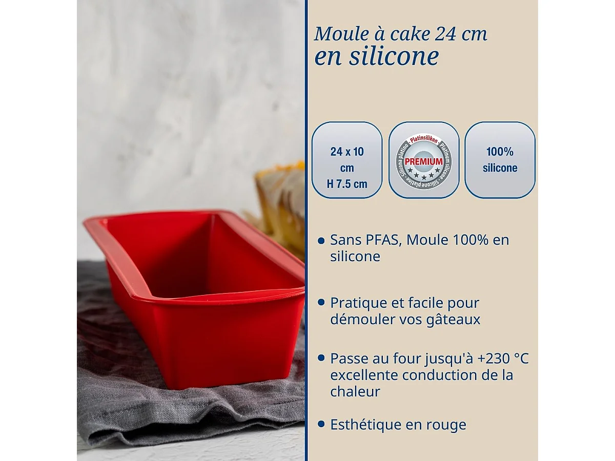 Moule à cakes en silicone 24 cm Dr Oetker Flexxibel Love