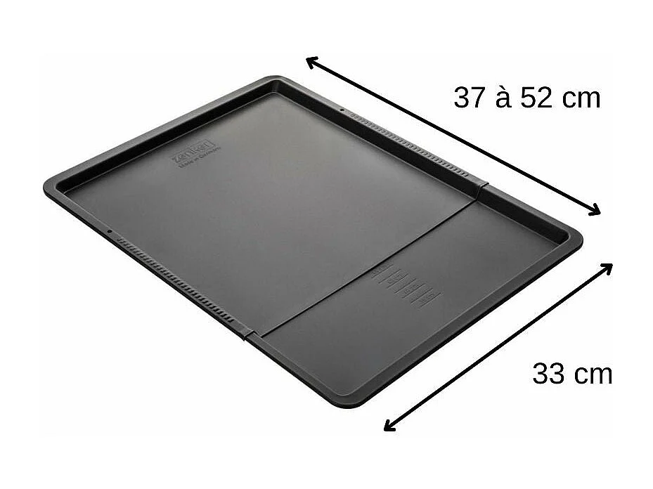 Plaque à pâtisserie extensible de 37 x 52 cm Zenker Black Metallic