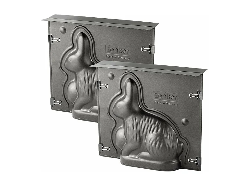 Lot de 2 moules à gâteaux 3D en forme de lapin de Pâques 600 ml Zenker Pâques