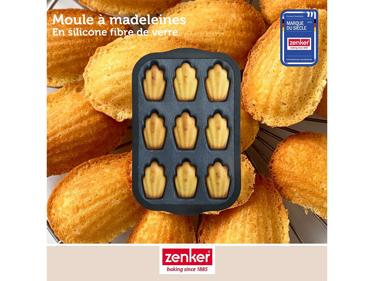 Moule 9 madeleines 28 x 18 cm Zenker Silicone fibre de verre