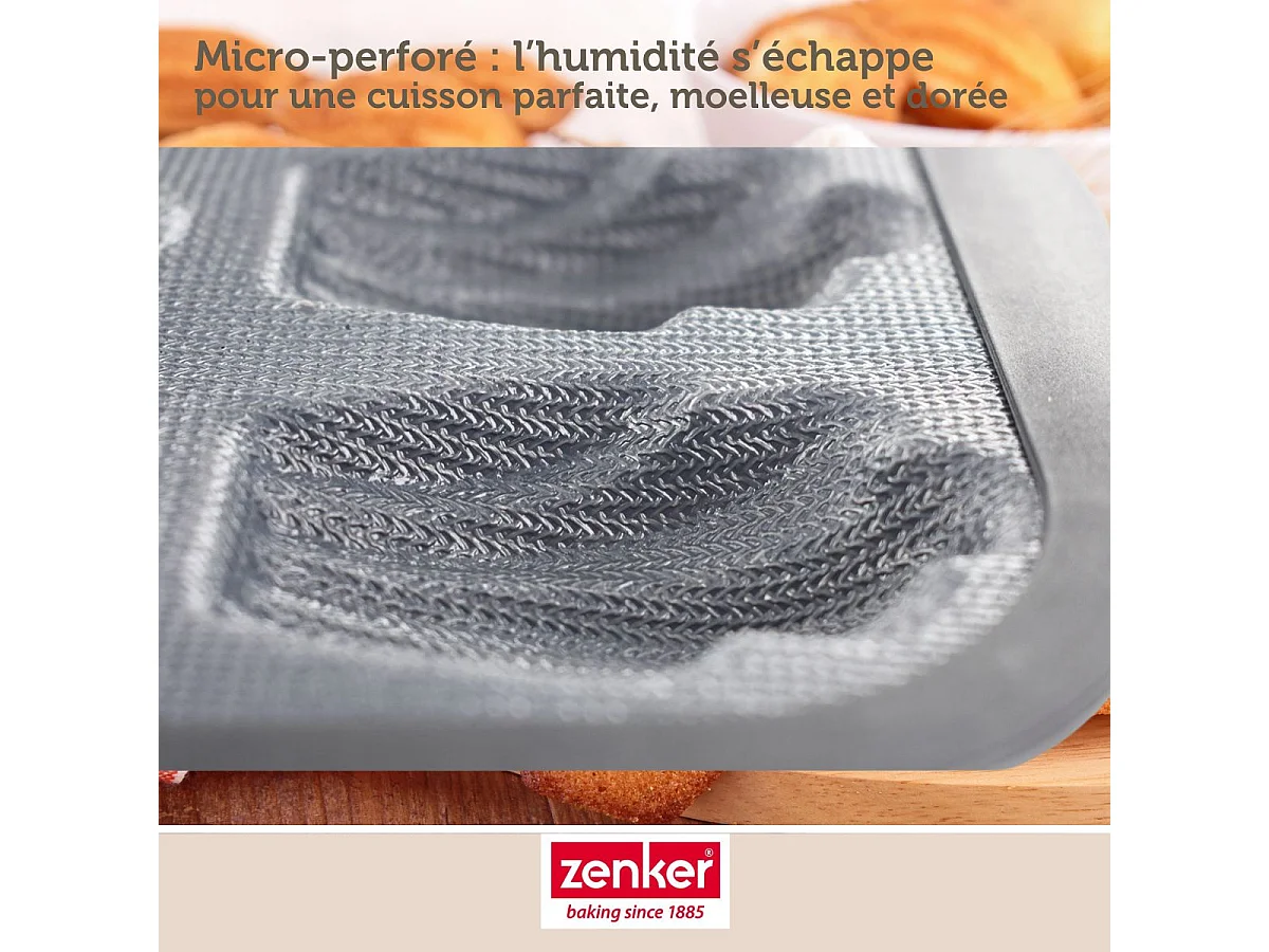 Moule 9 madeleines 28 x 18 cm Zenker Silicone fibre de verre