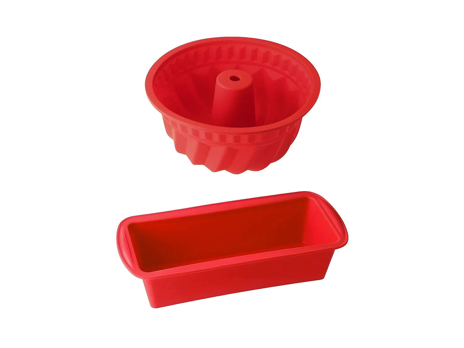 Moule à kougelhopf et moule à cakes en silicone rouge Dr. Oetker Flexxibel Love