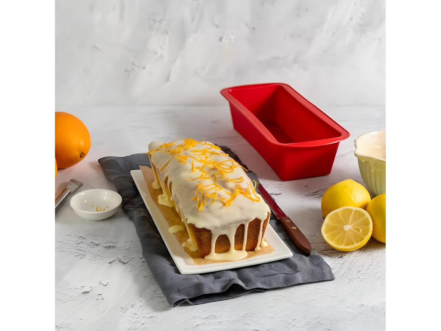 Moule à kougelhopf et moule à cakes en silicone rouge Dr. Oetker Flexxibel Love