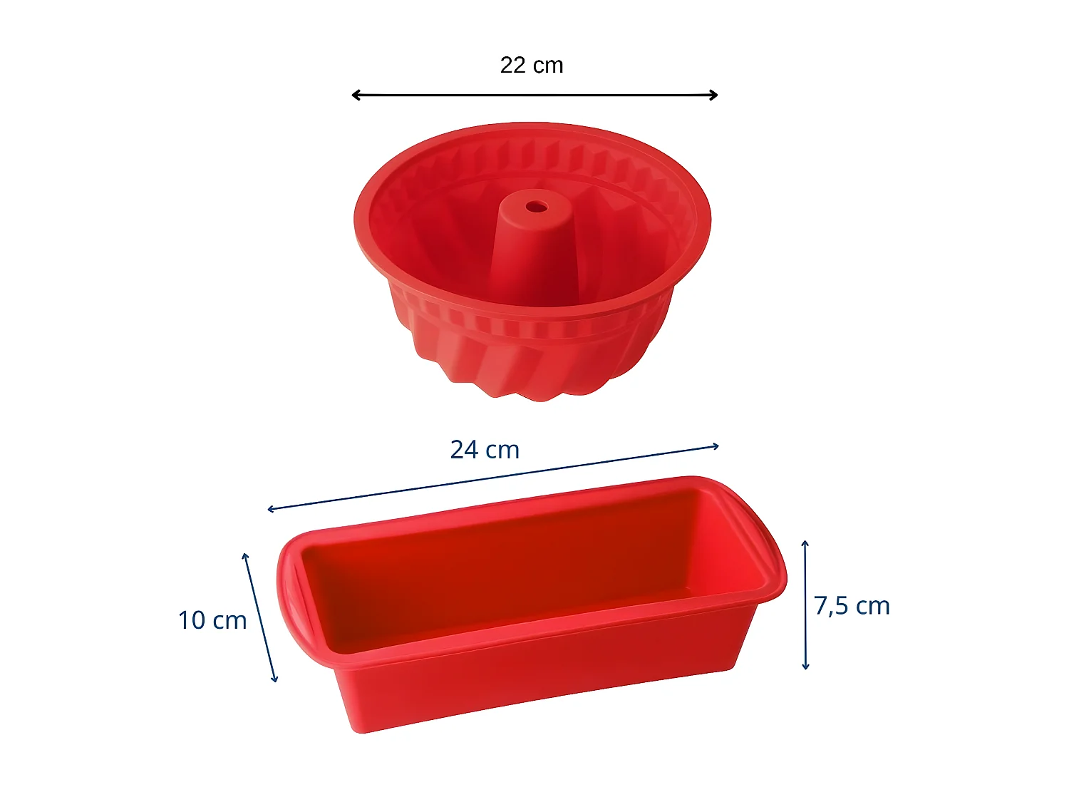 Moule à kougelhopf et moule à cakes en silicone rouge Dr. Oetker Flexxibel Love