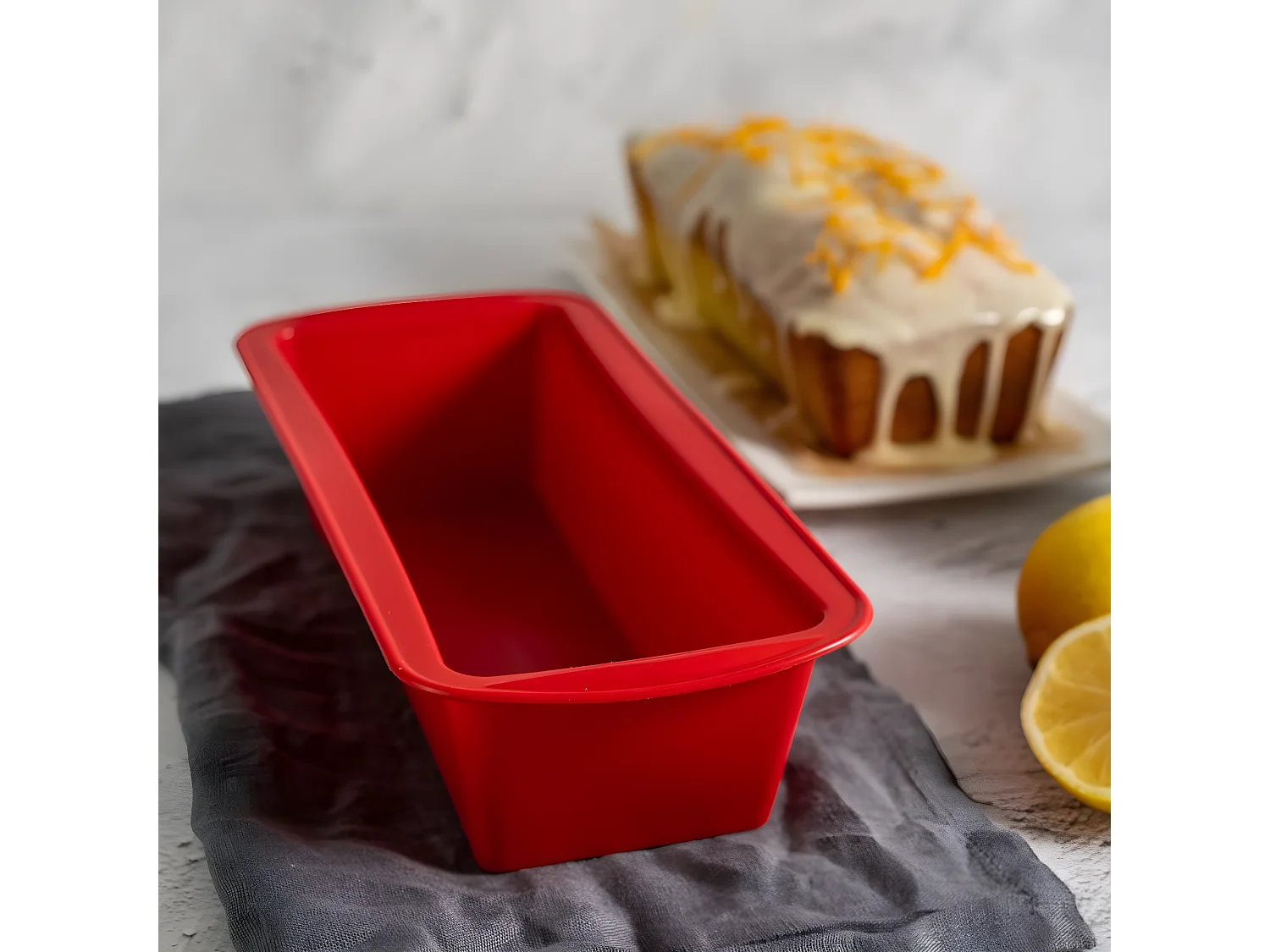 Moule à kougelhopf et moule à cakes en silicone rouge Dr. Oetker Flexxibel Love