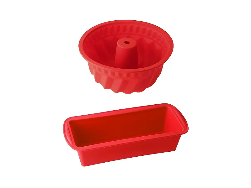 Moule à kougelhopf et moule à cakes en silicone rouge Dr. Oetker Flexxibel Love