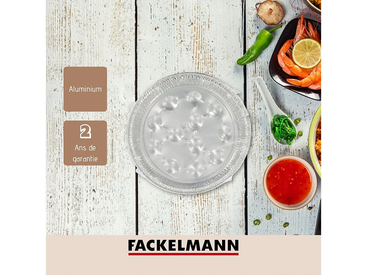 Lot de 10 plats à escargots en aluminium 17,5 cm Fackelmann