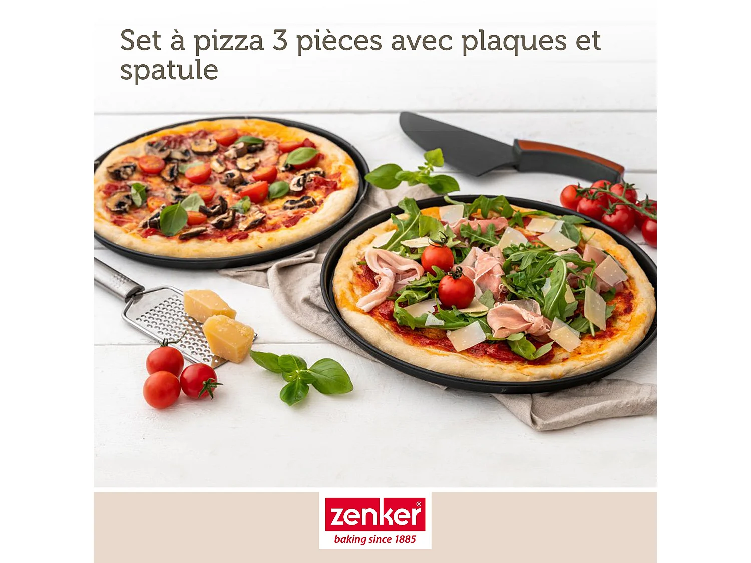 Set à pizza 3 pièces 29 cm Zenker Spécial Countries