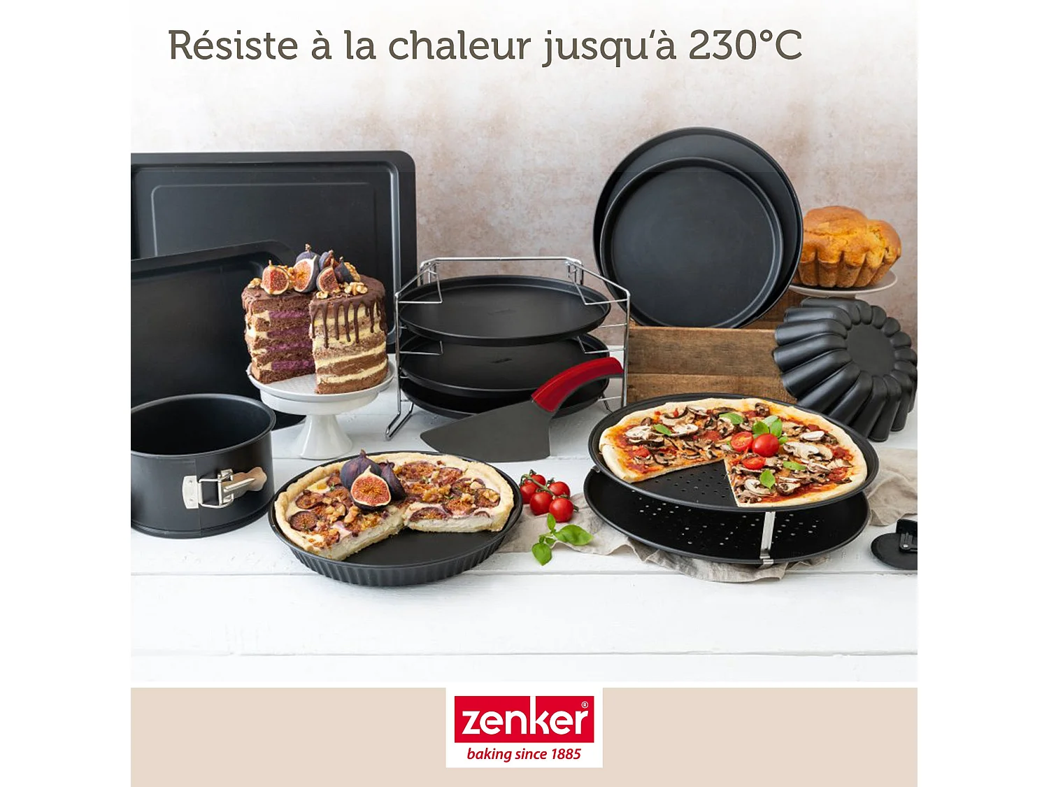 Set à pizza 3 pièces 29 cm Zenker Spécial Countries