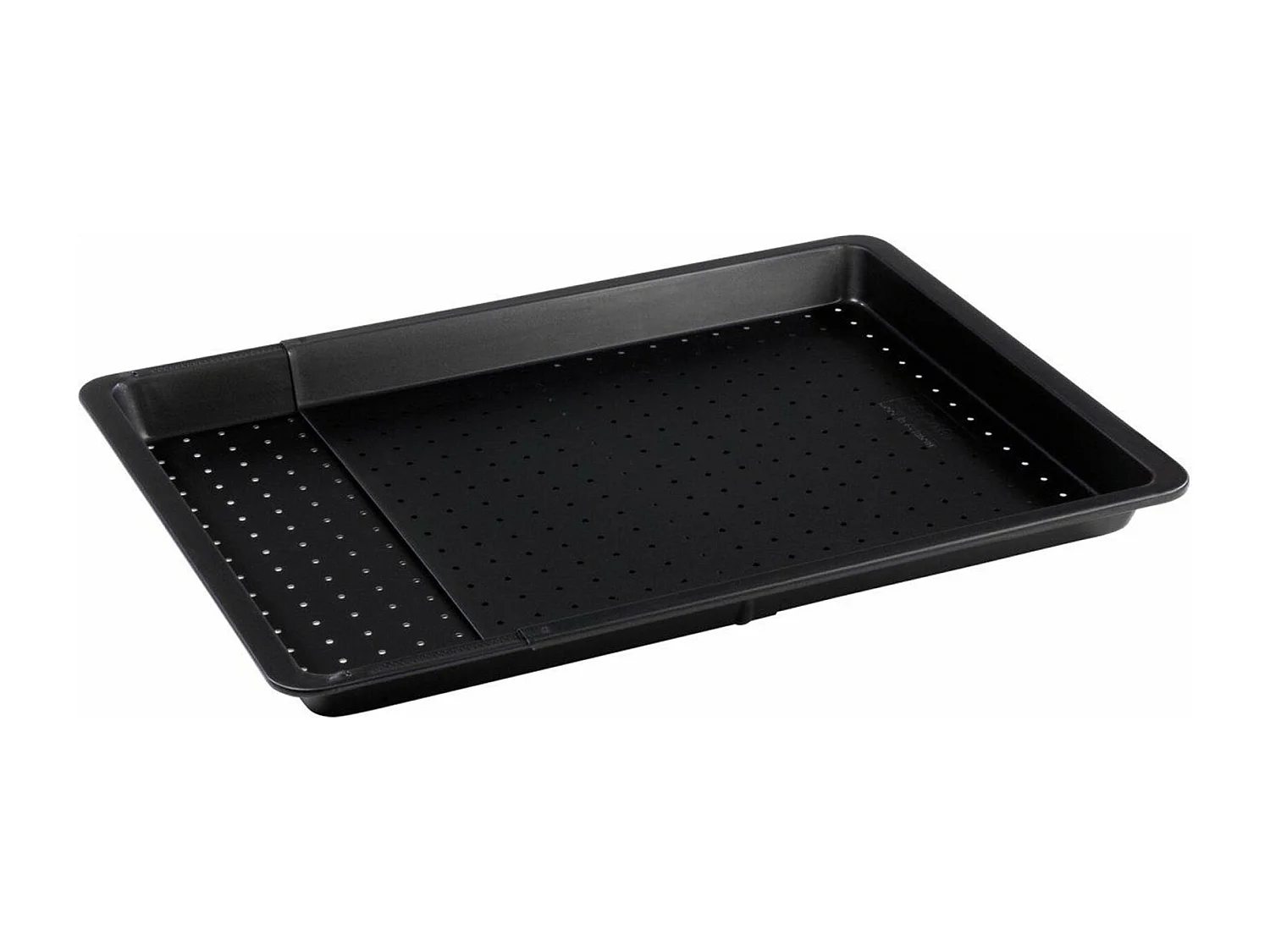 Plaque à pizza rectangulaire perforée extensible 37 à 52 x 33 cm Zenker Black Metallic