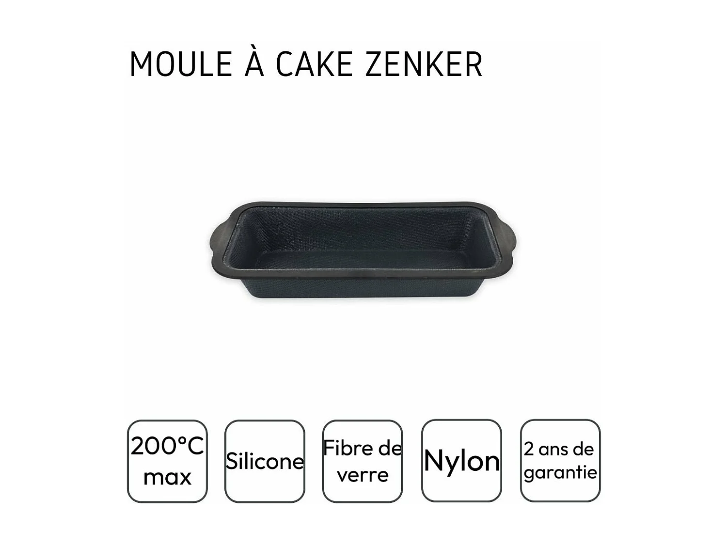 Moule à cake 31,5 cm Zenker Silicone fibre de verre