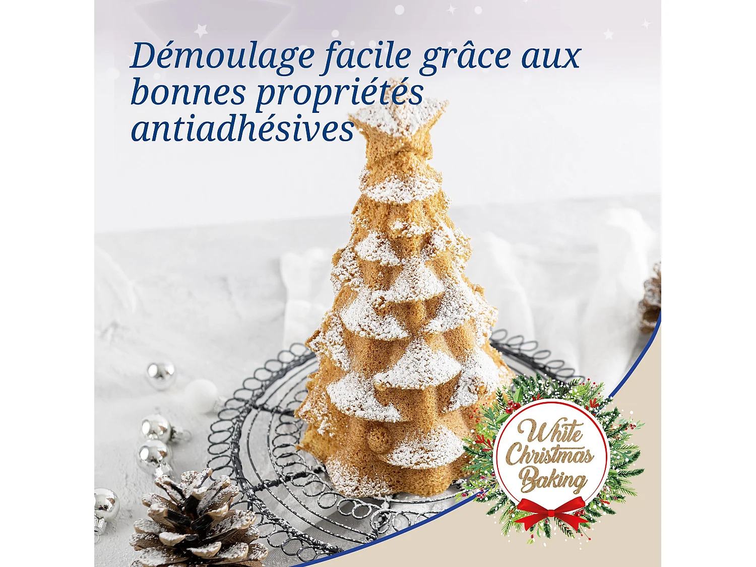 Moule à gâteaux original en forme de sapin de noël 17 x 7,5 cm Dr.Oetker Christmas