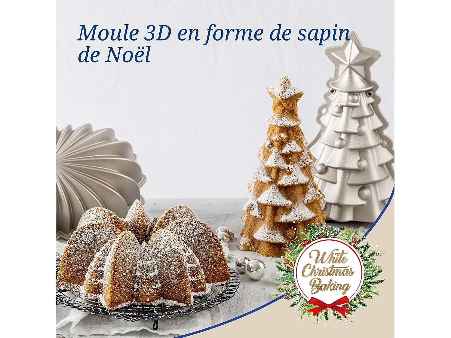 Moule à gâteaux original en forme de sapin de noël 17 x 7,5 cm Dr.Oetker Christmas