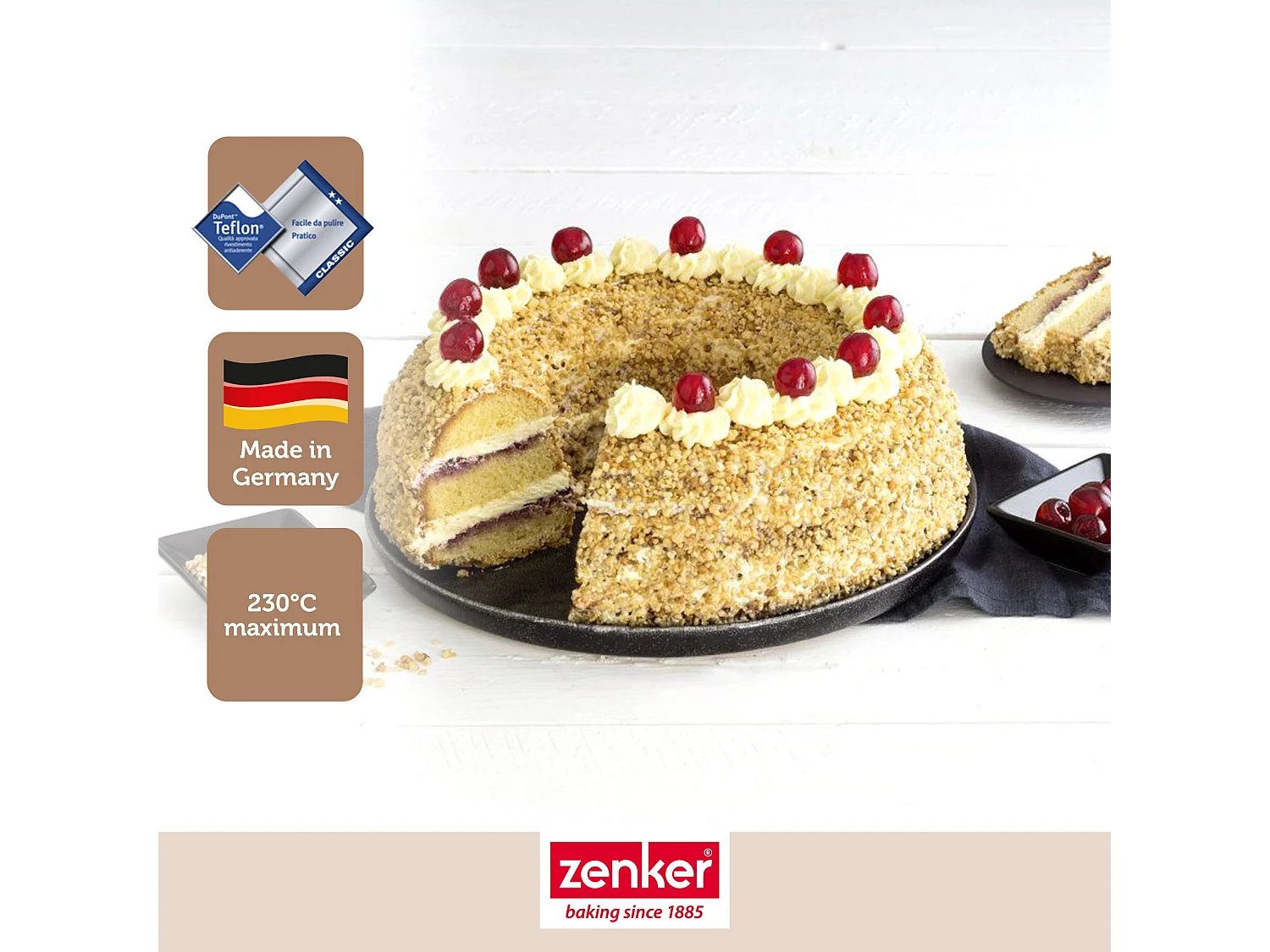 Moule à kouglofs 25 cm et moule à savarin 28 cm Zenker Black Metallic