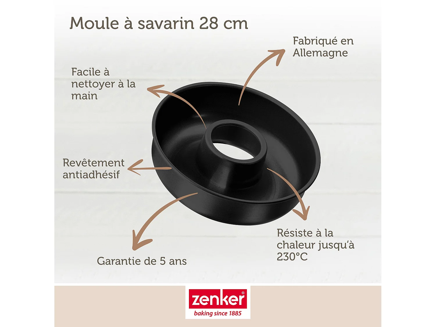 Moule à kouglofs 25 cm et moule à savarin 28 cm Zenker Black Metallic