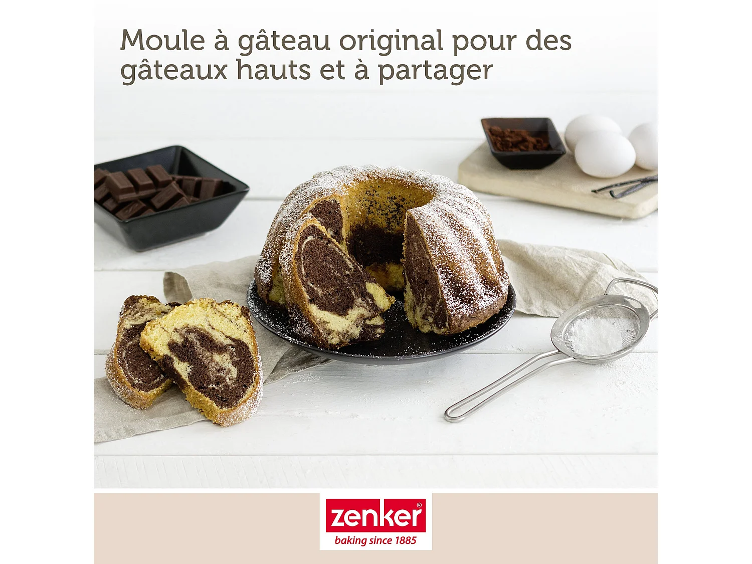 Moule à kouglofs 25 cm et moule à savarin 28 cm Zenker Black Metallic