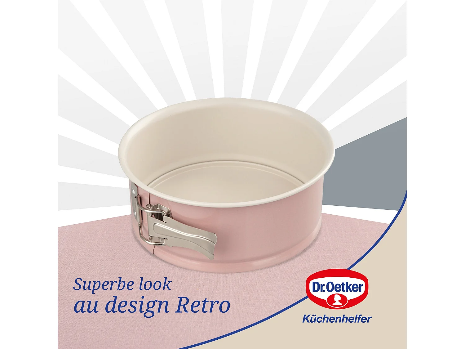 Ensemble de 2 moules à manqué à charnière 18 et 20 cm Dr. Oetker Rétro