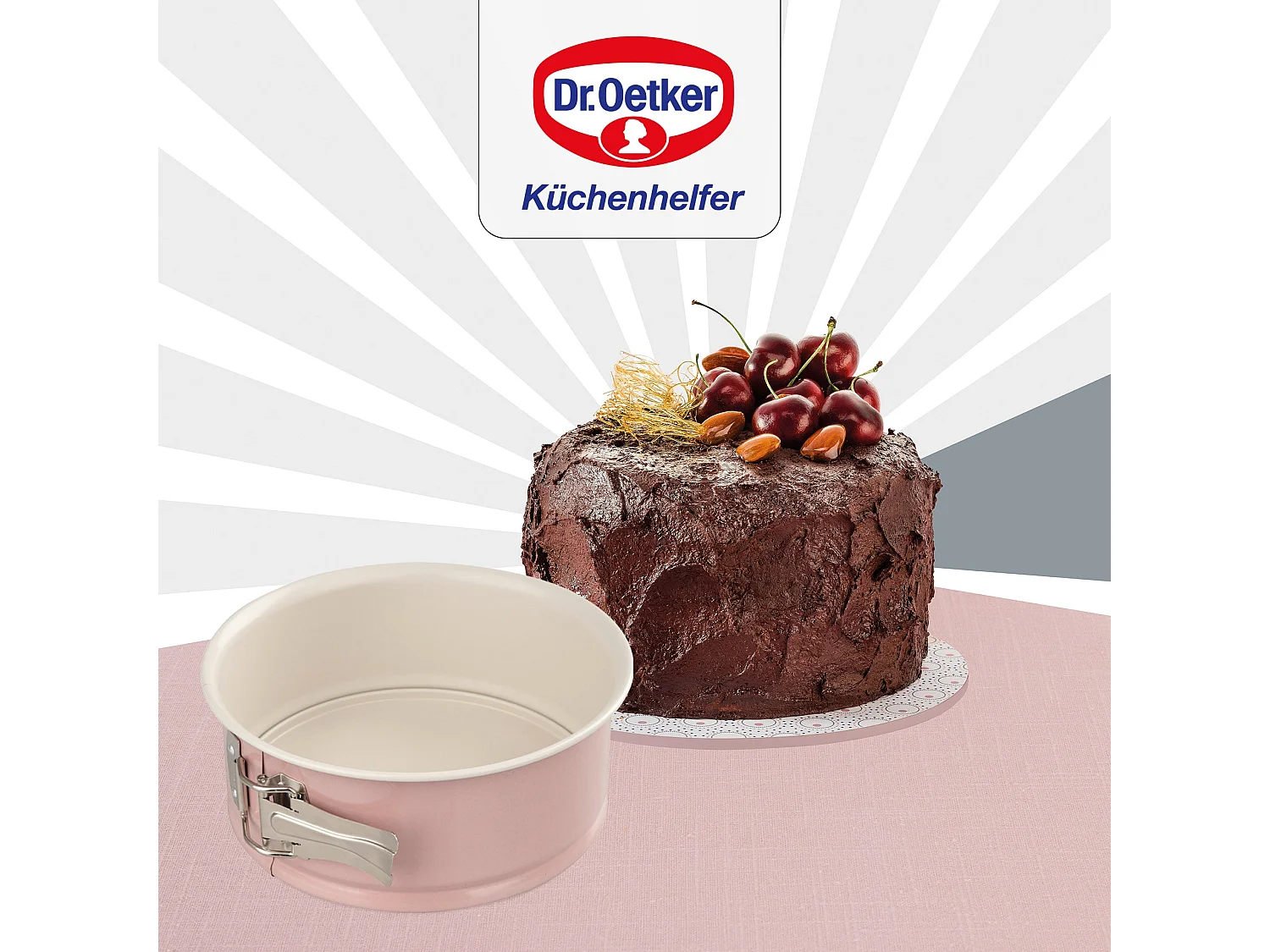 Ensemble de 2 moules à manqué à charnière 18 et 20 cm Dr. Oetker Rétro