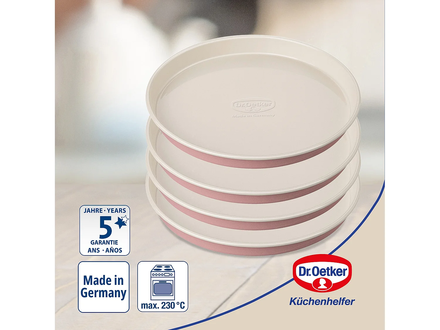 Set 4 moules pour gâteaux à étages 17 cm Dr. Oetker Rétro