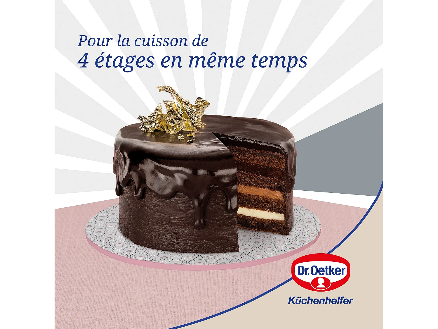 Set 4 moules pour gâteaux à étages 17 cm Dr. Oetker Rétro