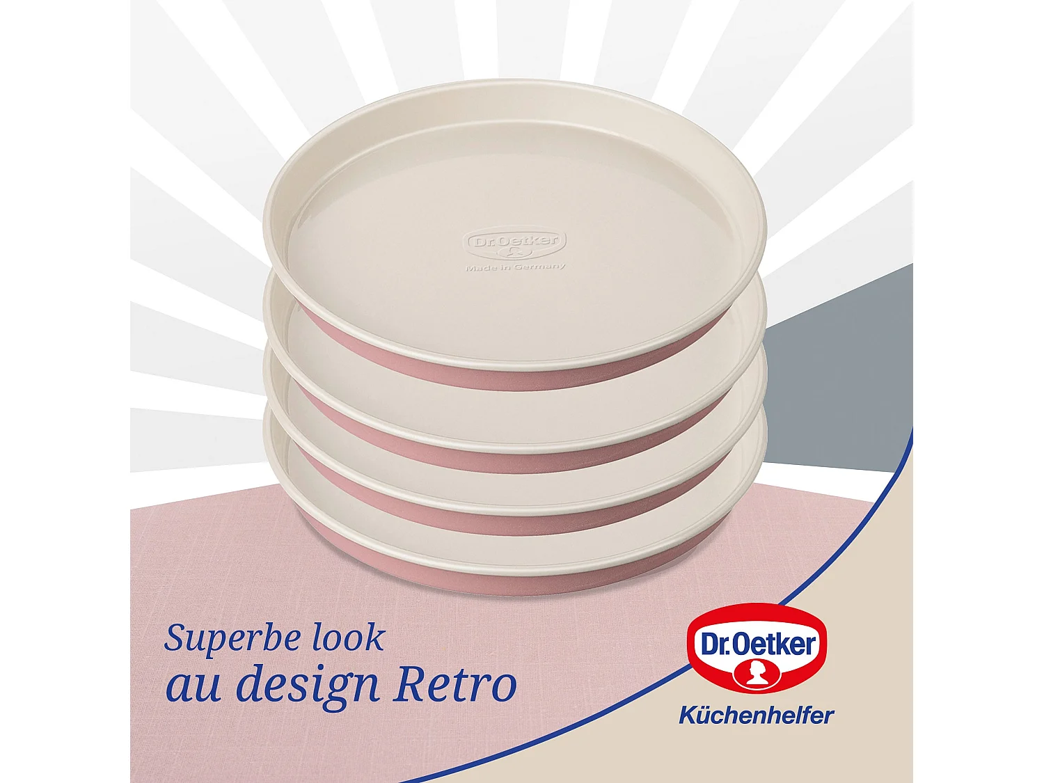 Set 4 moules pour gâteaux à étages 17 cm Dr. Oetker Rétro